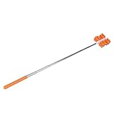 Roller Massagestab, Schmerzlinderung Ergonomischer Griff Teleskopischer Massagestab für Männer Frauen für Arme Kopf(Orange)