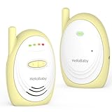 Hellobaby HB168 Audio-Babyfone, Babyphone Digital mit DECT-Technologie Sicheres Audio Babyphone - 300m Große Reichweite Audio Baby Monitore, ECO Mode, Ton-Anzeigegerät, USB-Verbindung