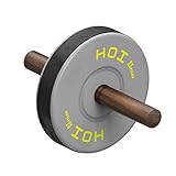 KETTLER SPORT Ab Wheel Bauchroller | Anti-Rutsch-Band | Griffe aus geöltem Nussholz