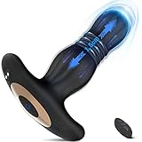 Anal Vibratoren mit Stoßfunktion Analvibrator mit 7 Vibrationsmodi 7 Schubmodi mit Fernbedienung Analplug Buttplug Anal Butt Plug Prostata Stimulator Sextoy Sexspielzeug für Männer Frauen Paare