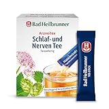 Bad Heilbrunner Schlaf- & Nerven Tee - Arzneitee im Stick, Tassenfertig - Melisse, Lavendel & Hopfen - beruhigt bei Nervosität & Einschlafstörung - für überreizte Nervenbündel (8 x 10 Sticks)