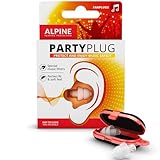 Alpine PartyPlug Gehörschutz Ohrstöpsel für Party, Musik, Festivals, Disco und Konzerte sicher genießen - Hohe Musikqualität + Schlüsselanhänger - Hypoallergenes - Wiederverwendbar - Transparent
