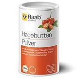 Raab Vitalfood Bio Hagebutten-Pulver mit pflanzlichen Omega-3 & 6-Fettsäuren & natürlichem Vitamin C für eine normale Kollagenbildung & Knorpelfunktion (500g) I Made in Germany
