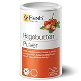 Raab Vitalfood Bio Hagebutten-Pulver mit pflanzlichen Omega-3 & 6-Fettsäuren & natürlichem Vitamin C für eine normale Kollagenbildung & Knorpelfunktion (500g) I Made in Germany