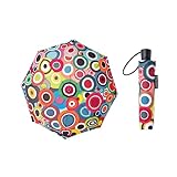 Remember Regenschirm farbenfroher Taschenschirm Rondo - sorgt für gute Laune an tristen Tagen - sturmfest und windfest, sowie klein und leicht
