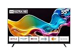 DYON Movie Smart 55 XT-3 139 cm (55 Zoll) Fernseher (4K Ultra-HD Smart TV, HD Triple Tuner (DVB-C/-S2/-T2), Prime Video, Netflix & HbbTV) [Modelljahr 2023]