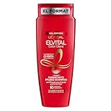 L'Oréal Paris Elvital Farbschutz Shampoo für coloriertes, getöntes oder gesträhntes Haar, Mit Pfingstrosen Extrakt und UVA-/UVB- Filter, Color Glanz Pflegeshampoo, 1 x 700ml