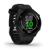 Garmin Forerunner 55 – GPS-Laufuhr mit 1,04“ Always-On-Farbdisplay, täglichen Trainingsempfehlungen, Laufzeitprognose, Sport-Apps, Schwarz und bis zu 14 Tagen Akkulaufzeit.