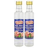 Chtoura Garden - Orientalisches Rosenwasser ideal zum Backen und Kochen - Blütenwasser zur Aromatisierung von Süßspeisen, Backwaren und Getränken im 2er Set á 250 ml Glasflasche