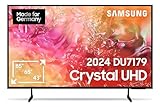 Samsung Crystal UHD 4K DU7179 Fernseher 55 Zoll, Samsung TV mit PurColor, 4K Upscaling, Crystal Prozessor 4K, Smart TV, GU55DU7179UXZG, Deutsches Modell [2024]