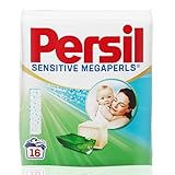 Persil Sensitive Megaperls Tiefenrein (16 Waschladungen), Waschmittel für Allergiker mit beruhigender Aloe vera für sensible Haut, effektiv von 20 °C bis 95 °C, ECARF-zertifiziert