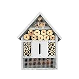 Insektenhotel - Farbe Mint 22x9x29 cm - Perfektes Bienen- und Schmetterlingshaus für Ihren Garten | Wetterfest, Kinderfreundlich & Ideal für Wildbienen und Marienkäfer