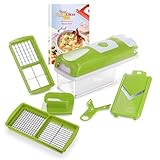 Genius Nicer Dicer Smart 6-teilig Set - Gemüseschneider für Würfel, Stifte, Scheiben, Streifen & Viertel - Zwiebelschneider Zerkleinerer aus der TV-Werbung