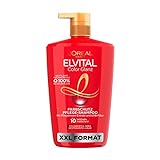 L'Oréal Paris Elvital XXL Farbschutz Shampoo für coloriertes, getöntes oder gesträhntes Haar, Mit Pfingstrosen Extrakt und UVA-/UVB- Filter, Color Glanz Pflegeshampoo, 1 x 1000 ml