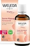 WELEDA Bio Mama Damm Massageöl - veganes Naturkosmetik Schwangerschaftsöl mit Jojobaöl & Sesamöl beugt Dammrissen bei der Geburt vor - Hautpflege Körperöl erhöht die Elastizität der Haut (1x 50ml)