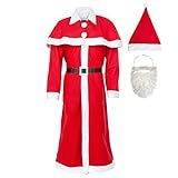 Idena 8580108 - Kostüm Weihnachtsmann, Santa Claus, Weihnachten, Weihnachtskostüm, Faschingskostüme, Rot