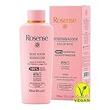 Rosense Rosenwasser 300 ml – feuchtigkeitsspendendes Gesichtswasser zur Gesichtsreinigung Gesichtspflege 100% naturrein vegan