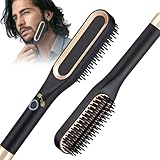 Journeyside Bartglätter, Bartglätter für Männer, Bartglätter Kamm für Männer,Beard Straightener,Bart Glätter mit 3 einstellbare Temperaturen 160℃-220℃, Bart Produkte für Stylen von Bärten und Haaren