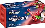 Meßmer Milde Hagebutte | 25 Teebeutel | Vegan | Glutenfrei | Laktosefrei, 75g