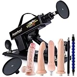 Auxfun Sexmaschine für Frauen, automatische Stoßfunktion, Hismith 3,5-Zoll-Saugnapfadapter mit 3 XLR-Anschlüssen, freihändige Nutzung, lebensechter Dildo