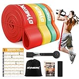 GYMERK Resistance Bands, Widerstandsbänder Krafttraining mit Türanker & Trainingsplakat & Nylon-Beutel, Fitnessbänder Set für Klimmzüge Training, Kraftraining, Yoga, Pilates, Physiotherapie