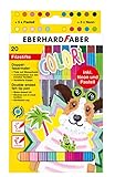 Eberhard Faber 550020 - Filzstifte Set Colori, 20 Malstifte im Kartonetui, Filzstifte dicke und dünne Spitze