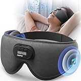 RENPHO Schlafmaske mit Bluetooth V5.2 Schlaf Kopfhörer, Ultra Soft 3D Blackout Wireless Schlafmaske für Seitenschläfer, Komfort Nacht Augenmaske, weißes Rauschen Augenmaske