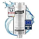 AGUALEVE® Duschfilter - Wasserfilter Dusche | in chrom |gegen Kalk, Schwermetalle, Chlor, Schmutz, wirkt bakteriostatisch | schönere Haut & Haare | Markenqualität Made in EU