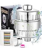 25 Stufen Duschfilter Kalkfilter Dusche mit Vitamin C E, Universal Ersatzpatrone für Duschfilter Entfernt Schwermetall,Shower Filter Water Kalkfilter Dusche,Konstanter Wasserdurchfluss Kalkfilter