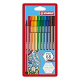 Premium-Filzstift - STABILO Pen 68 - 10er Pack - mit 10 verschiedenen Farben